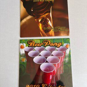 Bundle 2 VTG Wall Calendars Beer Games Different Playing Drinking Games